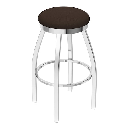 Holland Bar Stool Co 30" Swivel Bar Stool, Chrome Finish, Rein Coffee Seat 80230CH025